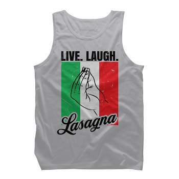 Design By Humans Live Laugh Lasagna Funny Italian Lover By Tank Top