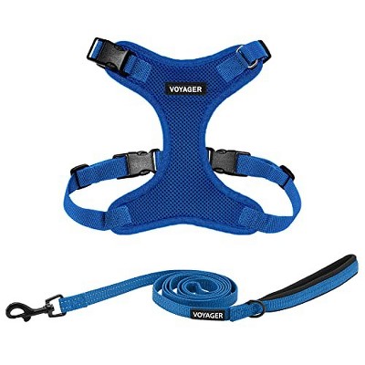 Voyager Step-In Lock Adjustable Dog & Cat Harness and 5ft Leash Combo