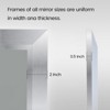 Aoibox Thick Metal Framed Wall Mirror for Bathroom, Bedroom, Living Room, Entryway, Brushed Nickel Finish, Horizontal or Vertical Mounting - 4 of 4
