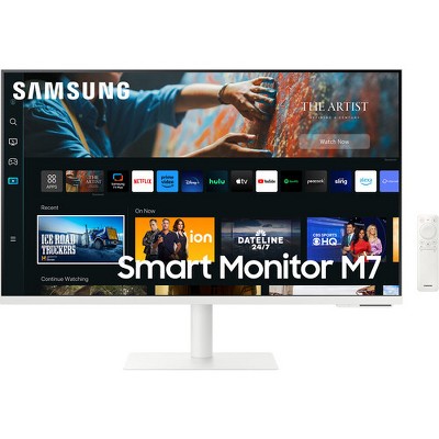 Manufacturer Refurbished Samsung M70C 32" 16:9 VA Panel 4K HDR Smart Monitor, Warm White