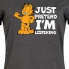 Women's Garfield Pretend Im Listening Graphic T-shirt Dress - Heather Charcoal - 4X - 2 of 4