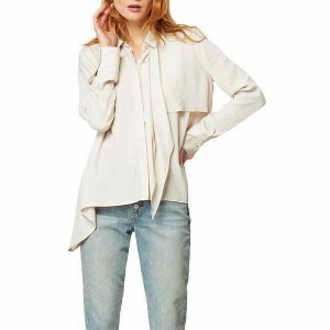 Women's Ferra Asymmetric Tie Neck Blouse - Habitual - 1 of 3