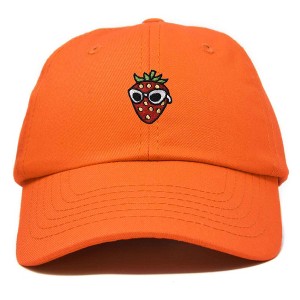 Dalix Strawberry Embroidered Cap Cotton Baseball Summer Cool Dad Hat Womens - 1 of 4