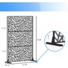 DSVIMOY Privacy Screens and Panels, Freestanding Outdoor Indoor Privacy Screen, Mesh Shape Decorative Privacy Screen, Black, 47.76"*15.75"*70.69" - 3 of 4