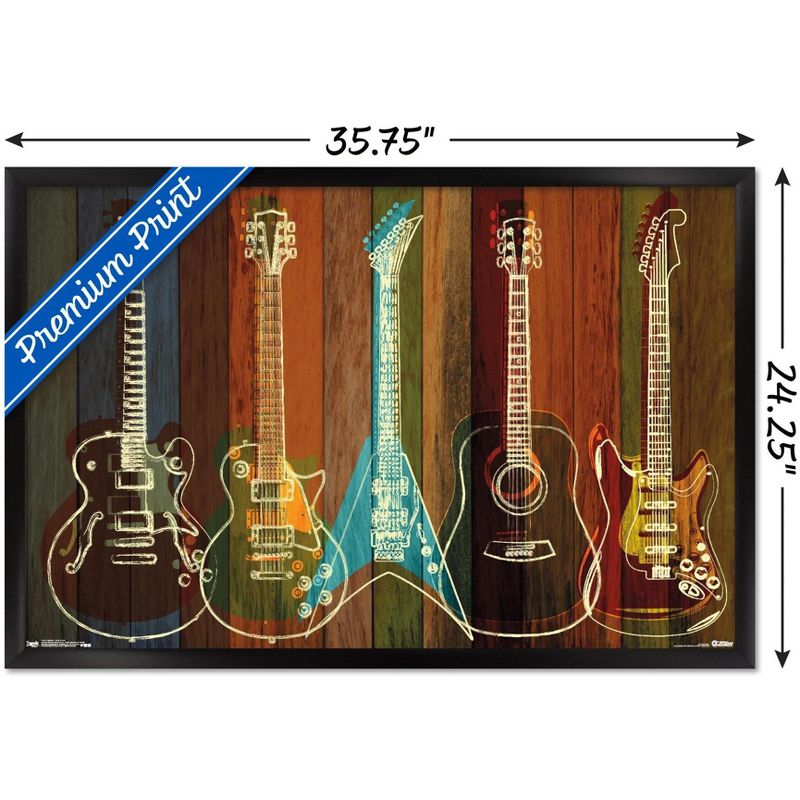 Trends International Guitars Wall Art Framed Wall Poster Prints, 3 of 7