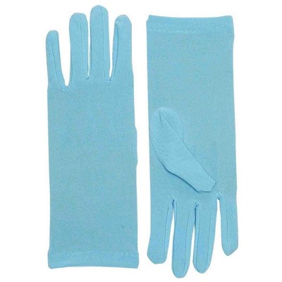 Forum Novelties Short Light Blue Adult Female Costume Dress Gloves One Size Fits Most
