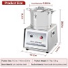 Commercial Food Processor, Chopper Meat Grinder, Multi-Functional Food Processor with Stainless Steel Body & Blade, Gloves, Brush, 110V - 3 of 4