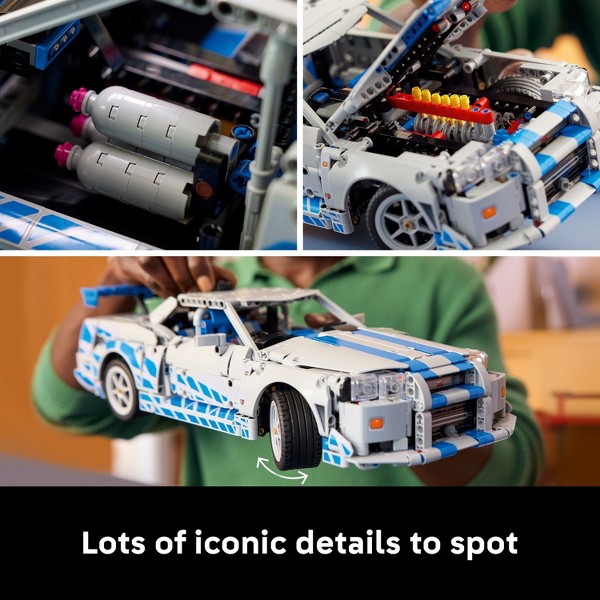 LEGO Technic Coche 2 Fast 2 Furious Nissan Skyline GT-R R34 42210 6