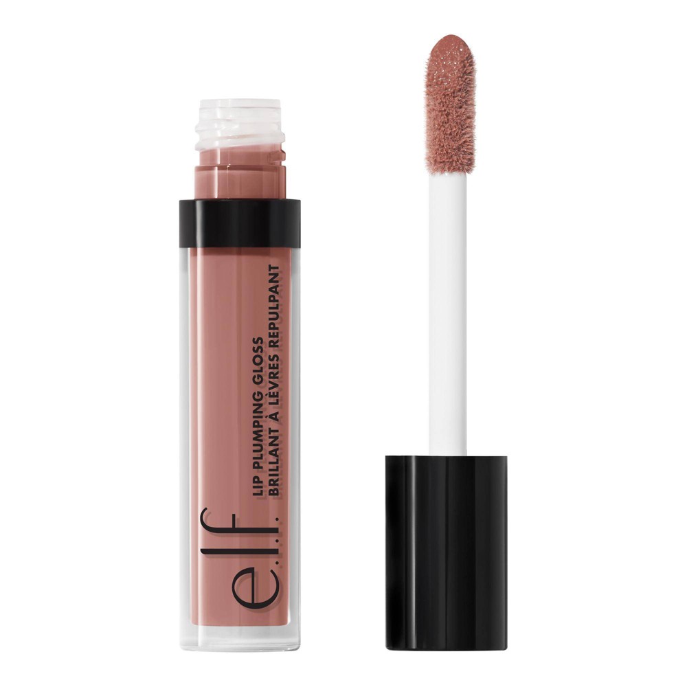 Photos - Lipstick & Lip Gloss ELF e.l.f. Lip Plumping Gloss - Petal Pressed - 0.1 fl oz 