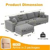 MYINDA 102.4 " Plush Corduroy Sofa,Modern Upholstered Cloud Couch,Convertible Deep Seat Sofa with Ottoman for Living Room - 2 of 4