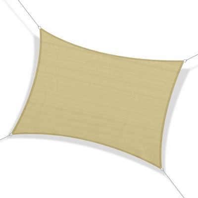 Sand High-Density Polyethylene Rectangular Patio Sun Shade Sail