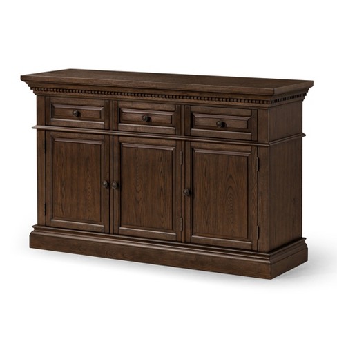 Maven Lane Theo Traditional Wooden Sideboard In Antiqued Brown Finish ...