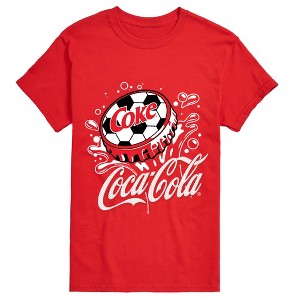 Men's Coca-Cola Coke Soccer Short Sleeve Graphic T-Shirt - Red