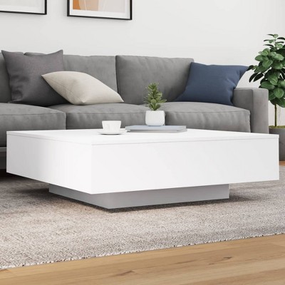 vidaXL Coffee Table White 39.4 in.x39.4 in.x12.2 in. Engineered Wood
