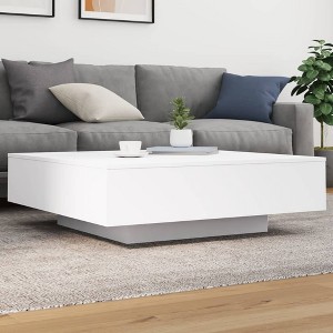 vidaXL Coffee Table White 39.4 in.x39.4 in.x12.2 in. Engineered Wood - 1 of 4