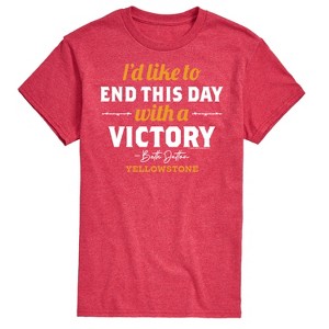 Men's - Yellowstone - I'd Like To End This Day With A Victory Short Sleeve Graphic T-Shirt - 1 of 4