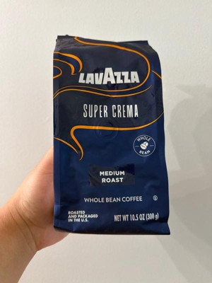 Lavazza Super Crema Whole Bean Coffee, Medium Espresso Roast, 22