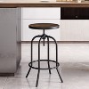 Lavish Home Adjustable Backless Swivel Bar Stool, Brown - 2 of 4