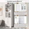 Bathroom Storage Cabinet, Tall Freestanding Floor Cabinet With Shelves And Doors Modern Storage Cabinet For Bathroom, Kitchen, Living Room - 3 of 4