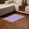 Okak Modern Stylish Tassel Carpet Cotton Area Rug for Living Room,Bedroom,Small Size Indoor Easy-to-maintain Carpet - 2 of 4