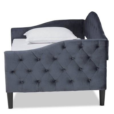 Luxurious Velvet Upholstered Full Daybed with Wood Frame and Tufted Design
