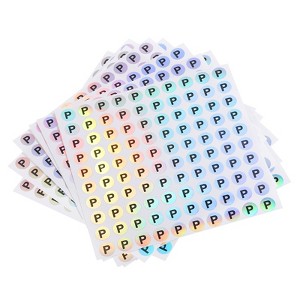 Unique Bargains Laser Capital Alphabet Round Self-Adhesive Reflective Letter Stickers 10 Pcs - 1 of 3