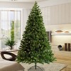 TopComfy Christmas Tree Stand 6ft Artificial Pre-Lit Tree with Foldable Metal Stand, Green, 37.4"*9.84"*11.02" - 2 of 4