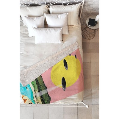 MsGonzalez Invasion on vacation UFO 80" x 60" Fleece Throw Blanket - Deny Designs