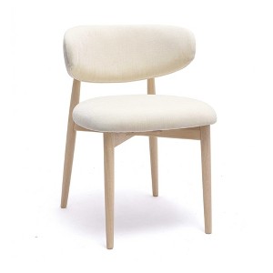 Zinea Performance Textured Velvet Dining Chair Cream - 1 of 4