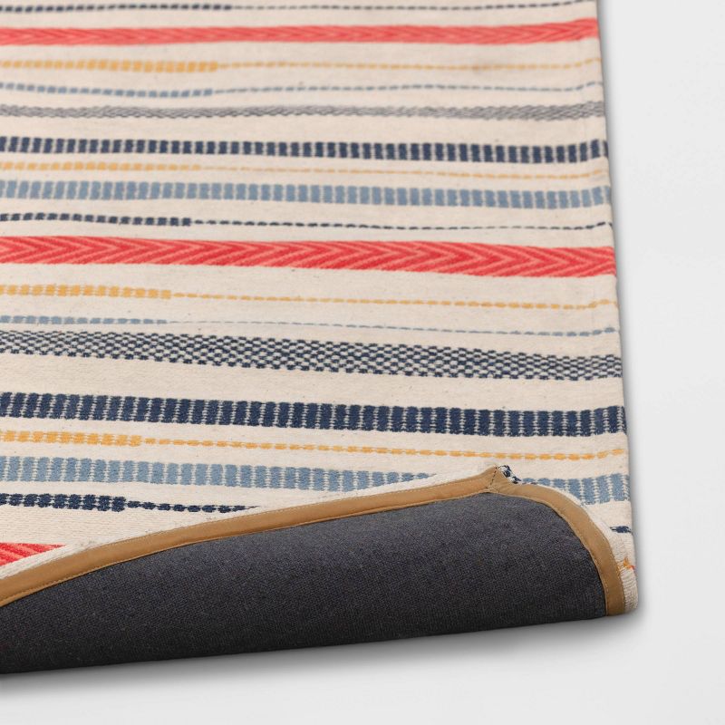 Striped Kids' Rug Red/Blue - Pillowfort™, 4 of 8