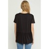 Women's Short Sleeve Peplum Top - entro - 3 of 4