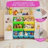 Kids Toy Storage Organizer with 8 Multi-Color Plastic Bins Perfect Toy Storage Solution Kid Bookshelf and Toy Storage for Study Room, Kids Room - 2 of 3