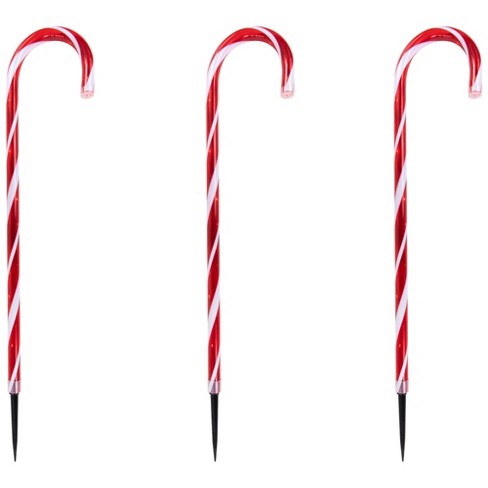 Northlight Set Of 8 Led Red And White Candy Cane Pathway Markers 28 ...