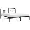 vidaXL Metal Bed Frame with Headboard Black 72 in.x83.9 in. California King - image 3 of 4