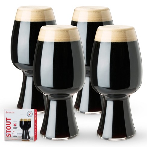 16 Ounce Craft Beer Glasses, Set Of 6 Narrow Base Stout Beer