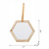 FURNIinspire Decorative Wall Mirrors Set of 2 Geometric Hexagon Mirror for Modern Home Decor, beige brown, 11.5"*3"*3" - 3 of 4