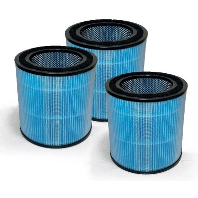 Nispira AP0601 2-in-1 True HEPA Filter Replacement for AirTok Air Purifier AP0601-RF | Remove Particle Size down to 0.1 microns | 3 Packs