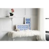 VisioGear Set of 2 Blue and White Hanging Sculptures, Modern Wall Art Decor, Blue & White, 12.5"24.5"*1.4" - 4 of 4