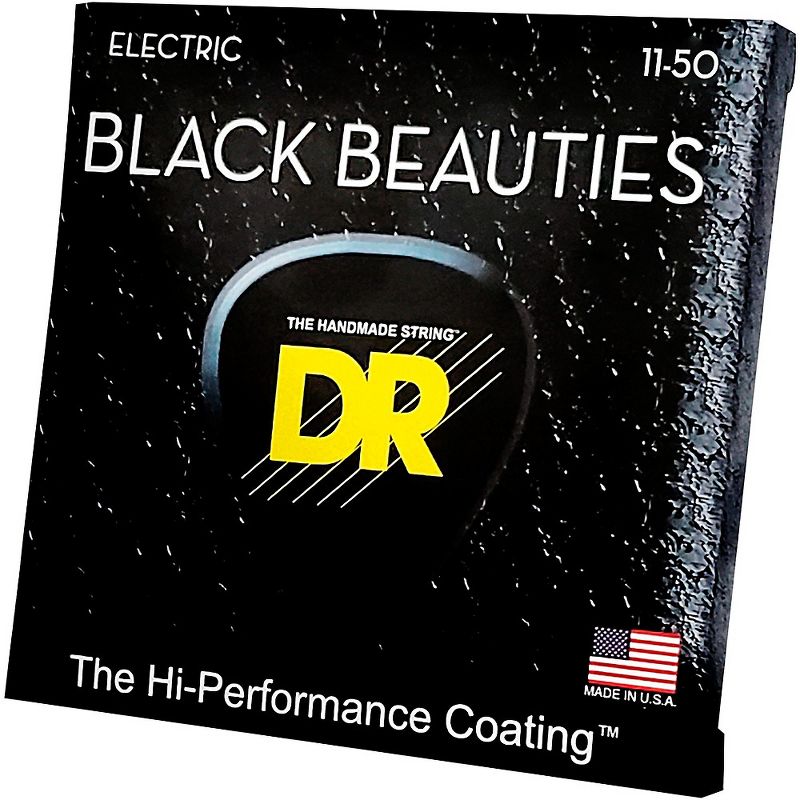 DR Strings Extra Life BKE-11 Black Beauties Heavy Coated Electric Guitar Strings, 3 of 4