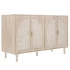 Sideboard Buffet Cabinet, Kitchen Pantry Storage Cabinet With Metal Semi-circle Handle, Built-in Adjustable Laminates For Dining Room - 3 of 4