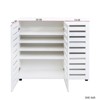 SKRAN Shoe Cabinet,5-Tier Shoe Storage Cabinet with Adjustable Shelves,Wooden Shoe Rack Organizer with Louvered WhiteDoors for Entryway,Hallway - 4 of 4