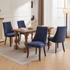 TiramisuBest Set of 2 Velvet Dining Chairs, Comfy Upholstered Accent Chairs with Curved Solid Wood Legs for Kitchen & Dining(Beige) - 3 of 4