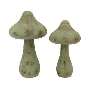 Transpac Oversized Metal Distressed Mushroom Decorative Object for Home Spring Decor - 1 of 1
