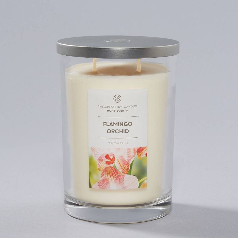 19oz 2 Wick Jar Candle Flamingo Orchid - Home Scents by Chesapeake Bay Candle, 1 of 7