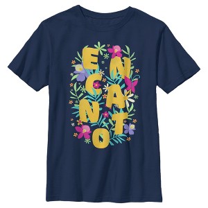Boy's Encanto Floral Logo T-Shirt - 1 of 4