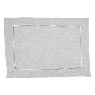 Saro Lifestyle Shimmering Placemat with Piping Detail (Set of 4)