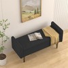 Tramull Teddy Velvet Storage Ottoman Stool, Multifunctional Seat with Hidden Space for Living Room, Bedroom & Apartment - 3 of 4