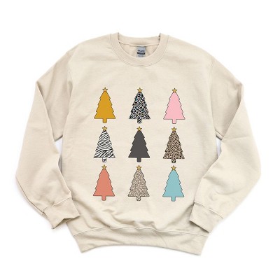 Simply Sage Market Women's Graphic Sweatshirt Colorful Christmas Tree Chart