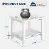 GustoWave Outdoor Side Table 18 x 15 inch,  2-Tier Patio Side Tables for Outside, All-Weather End Table for Patio Pool Deck - 3 of 4