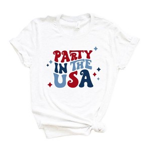 Simply Sage Market Women's Party In The USA Retro Short Sleeve Graphic Tee - 1 of 2
